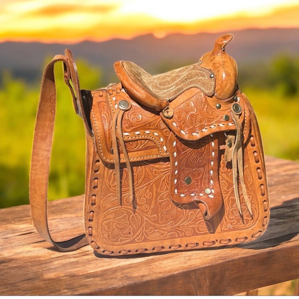 Brown Saddle Design Women Bag
